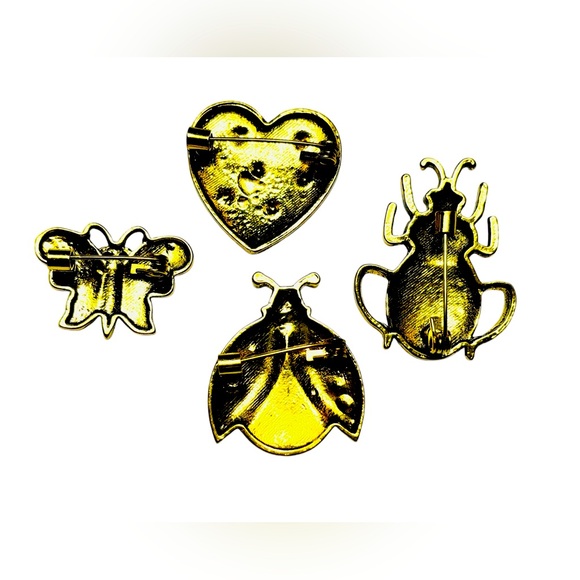 Sassy Jones Colorful Love bug Insect-Themed Brooch Set - 7 piece - Picture 2 of 2